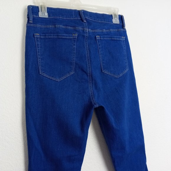 PACSUN Women's Ankle Jegging Jeans Size 30 High Rise Raw Hem Royal Blue Denim - Picture 5 of 15
